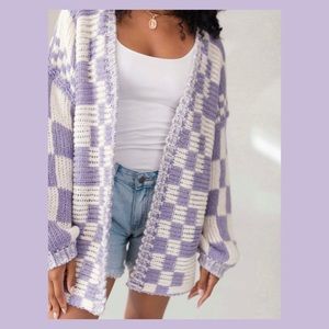 The Post Ellis Lilac Knit Cardigan